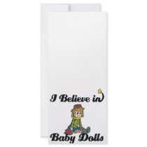i believe in baby dolls personalized rack card