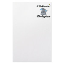 i believe in Babylon Customized Stationery