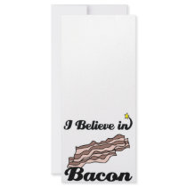 i believe in bacon personalized rack card