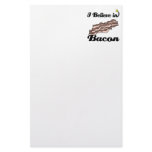 i believe in bacon customized stationery