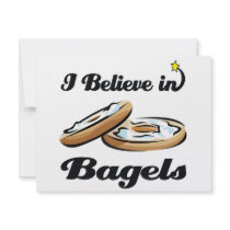 i believe in bagels custom invitations