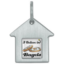 i believe in bagels pet tags