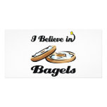 i believe in bagels photo card