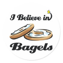 i believe in bagels stickers