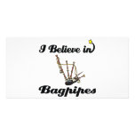 i believe in bagpipes picture card
