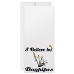 i believe in bagpipes custom rack card