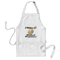 i believe in baked potatoes apron