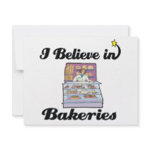 i believe in bakeries personalized invitations