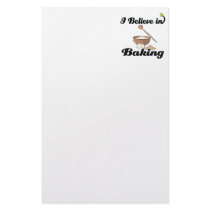 i believe in baking personalized stationery
