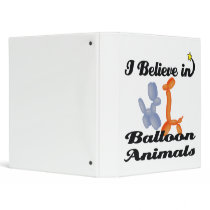 i believe in balloon animals 3 ring binder
