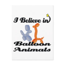 i believe in balloon animals post cards