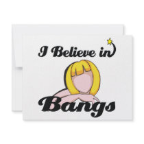 i believe in bangs invitations