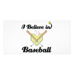 i believe in baseball customized photo card