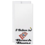 i believe in beach bums rack cards