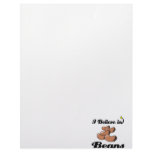 i believe in beans personalized letterhead