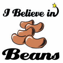 i believe in beans photo sculpture
