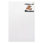 i believe in beans custom stationery