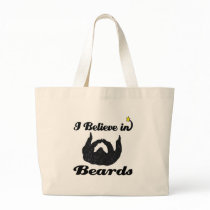 i believe in beards tote bag