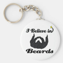 i believe in beards keychain