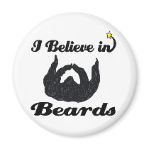 i believe in beards refrigerator magnets