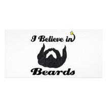 i believe in beards photo card template