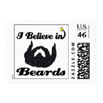 i believe in beards postage stamp