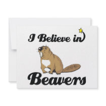 i believe in beavers invitations
