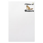 i believe in beavers stationery design