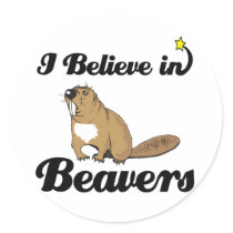 i believe in beavers stickers