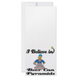 i believe in beer can pyramids personalized rack card