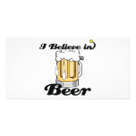 i believe in beer customized photo card