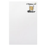 i believe in beer custom stationery