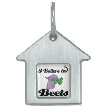 i believe in beets pet name tag