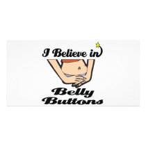 i believe in belly buttons photo greeting card