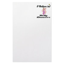 i believe in belly dancers stationery