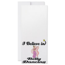i believe in belly dancing rack card design