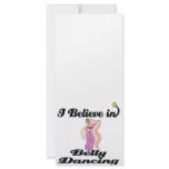 i believe in belly dancing rack card design
