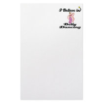i believe in belly dancing custom stationery