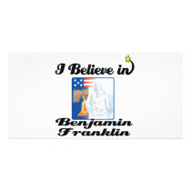 i believe in benjamin franklin photo card template