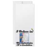 i believe in benjamin franklin customized rack card