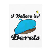 i believe in berets post cards