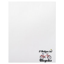 i believe in bicycles personalized letterhead