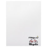 i believe in bicycles personalized letterhead