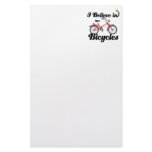 i believe in bicycles custom stationery