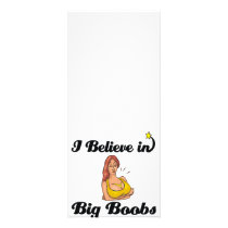 i believe in big boobs rack card design
