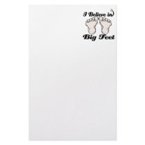 i believe in big feet custom stationery
