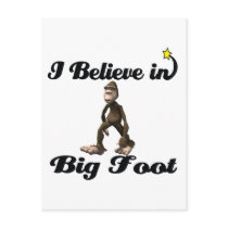 i believe in big foot postcard