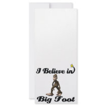i believe in big foot full color rack card