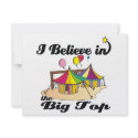 i believe in big top invitations