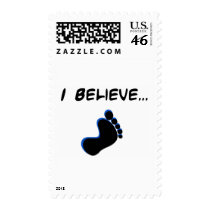 I Believe in Bigfoot postage